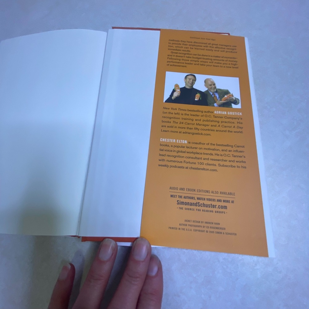 The Carrot Principle Hardcover Orange Business Leadership Book Management Growth - Picture 6 of 8